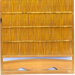 Single Sugi Yoshido Door | Japanese Cedar and Bamboo Wooden Doors for Summer