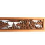 Deeply Carved Ranma | Japanese Transom Screen | Keyaki  | Japanese Architectural Decor