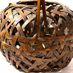 Large Antique Japanese Bamboo Ikebana Flower Basket