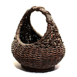 bistre moon basket Japanese Antique Bamboo Basket with Handle