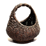 heavy rope bamboo basket Japanese Antique Bamboo Basket with Handle