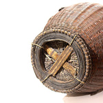 Japanese Antique Karamono Style Bamboo Flower Basket