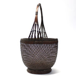 Fine Japanese Karamono Style Bamboo Ikebana Flower Basket