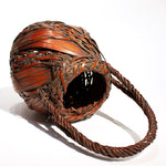 Bamboo Basket with Rope Style Handle