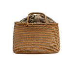 Japanese Antique Rattan Woven Handbag