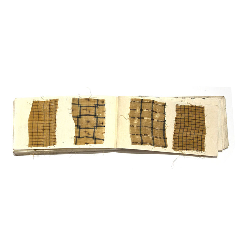 Japanese Vintage (Early 20th Century) Bashofu Katazome & Kasuri Fabric Sample Book | Swatches of Stencil-Dyed Fabric Made From Banana Tree Fiber | Paper, Bashofu (Banana Tree Fiber)
