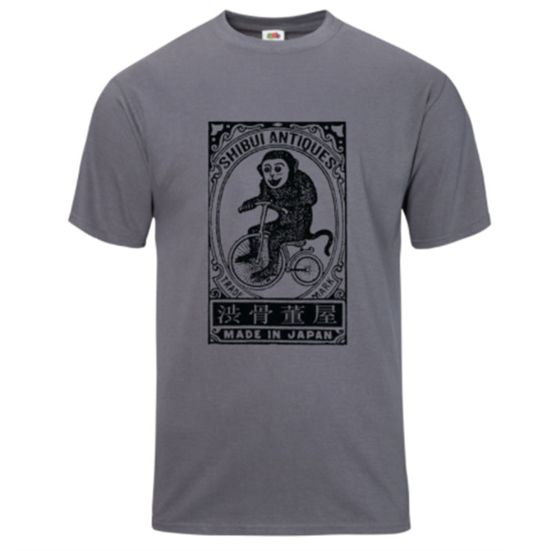 Charcoal Gray "Bicycle Monkey" Matchbox Cover T-Shirt