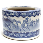 Japanese Ceramic Blue and White Hibachi