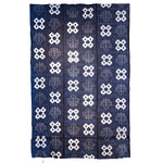 Japanese Antique (Early Taisho Era) Indigo Kasuri  Fabric | Indigo Resist Dyed Fabric | Geometric and Kiri (paulownia) Pattern