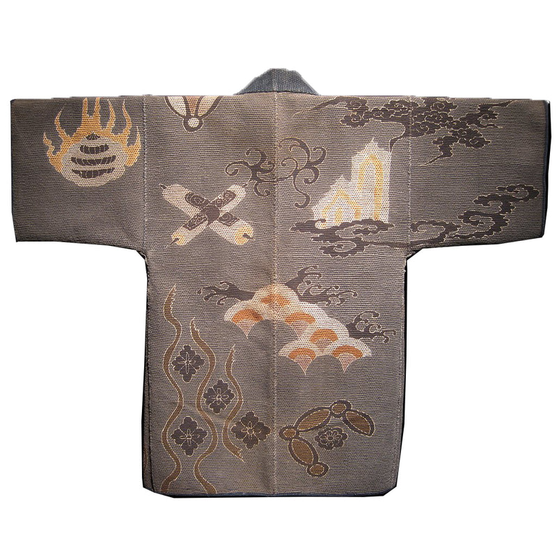 Hanten with Lucky Symbols  Japanese Antique Kimono