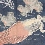 Tsuru Kame Stencil and Hand Painted Futon ji