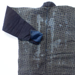 Japanese Indigo Coat with Katazome Brick Motif