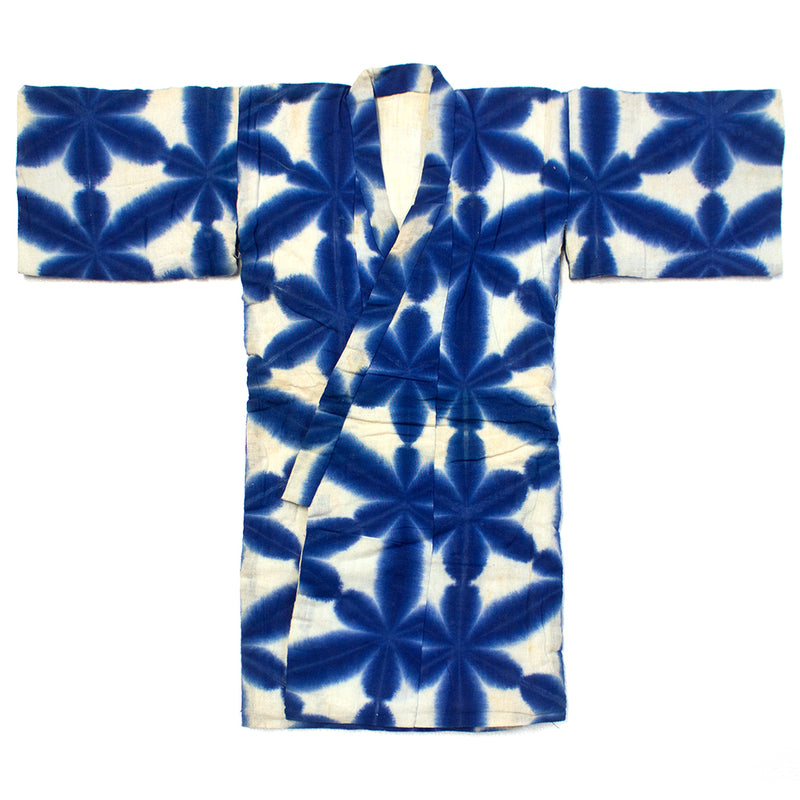 Child's Snowflake Shibori Kimono Coat