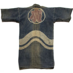 Antique Japanese Fireman's Coat with Tsutsugaki Shogi Motif
