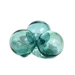 Set of 50 Japanese Antique Glass Floats | 4" Diameter | Hand Blown Glass | Blue and Green Tones