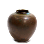 Japanese Antique Bronze Vase Blue Patina
