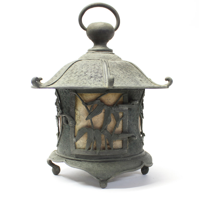 Bronze Lantern with Floral Motif