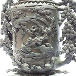 Multi-Part Japanese Bronze Ornate Temple Usubata Vase