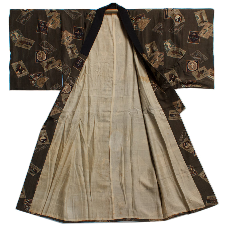 Rare Deco Men's Juban Under Kimono Celebrating Aviation – Shibui ...