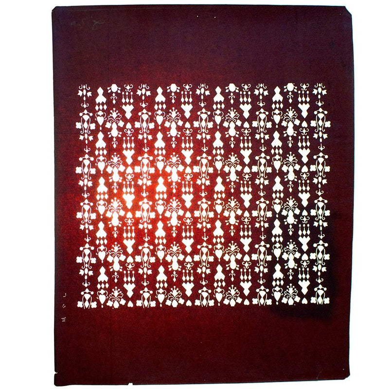 Japanese Motif Lacquered Paper Stencil Pattern