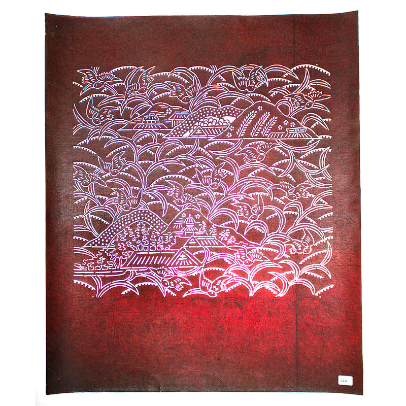 Katagami Japanese Lacquered Paper Stencil – Shibui Japanese Antiques ...