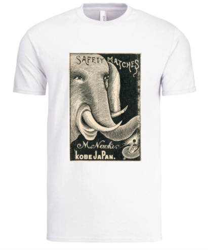 White "Kobe Elephant" Matchbox Cover T-Shirt