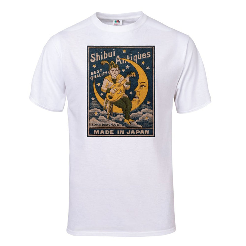White "Monkey & Moon" Matchbox Cover T-Shirt