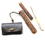 Tobacco Pouch with Cherry Bark Pipe Case