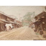 Hand-tinted Meiji Era Photograph | 278 Honmura Street, Yokohama | Japanese Antique Photography | Albumen Photography | Japanese Decor