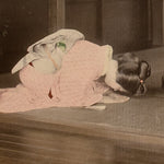 Hand Tinted Antique Japanese Photography | Women Greeting Each Other