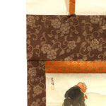 Oni and Maiden  Otsu-e Style - Vintage Japanese Scroll