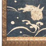 Rabbit and Waves Japanese Art  Scroll