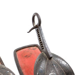 Abumi Stirrups - Iron & Lacquer w/ Inlaid Bellflower Mon