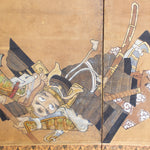 Japanese Antique Screen  6 Panel Byobu Samurai