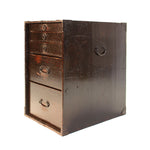 Japanese Antique (Early 19th Century) Gyosho Bako | Peddler's Box | Sugi (Japanese Cedar Wood) with Iron Hardware |