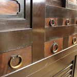 Detail | Japanese Antique (Meiji Era) Mizuya from Kyoto | Kitchen Cabinet, Storage Furniture | Hinoki (Japanese cypress), Keyaki (Japanese elm), Sugi (Japanese cedar) | 6' Width, 2 Section