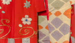 detail of floral embroidery and pattern