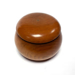 Top view of jujube go seigen goke (rounded chinese-style go stone bowl).