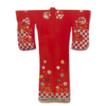 Bold Taisho Era Red Kimono