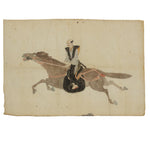 Eight Antique Paintings of Samurai on Horseback