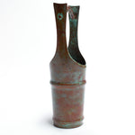 Vintage Bronze Vase in the Form of a Bamboo Bucket
