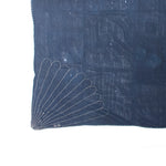 Vintage japanese indigo shima boro sheet (detail).