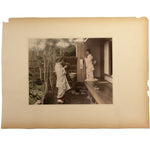 Japanese Hand Tinted Albumen Photography | Two Women Talking