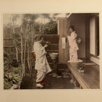 Japanese Hand Tinted Albumen Photography | Two Women Talking